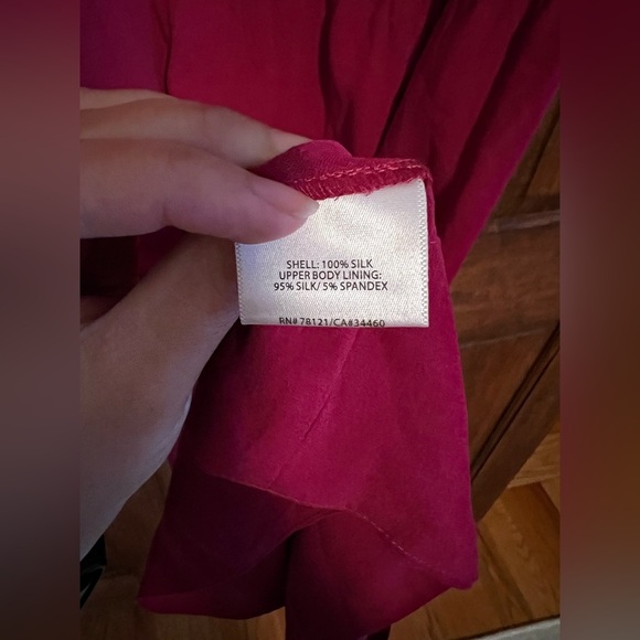 Eileen Fisher Women’s Pink Silk Georgette Midi Dress Size XS - Picture 4 of 10